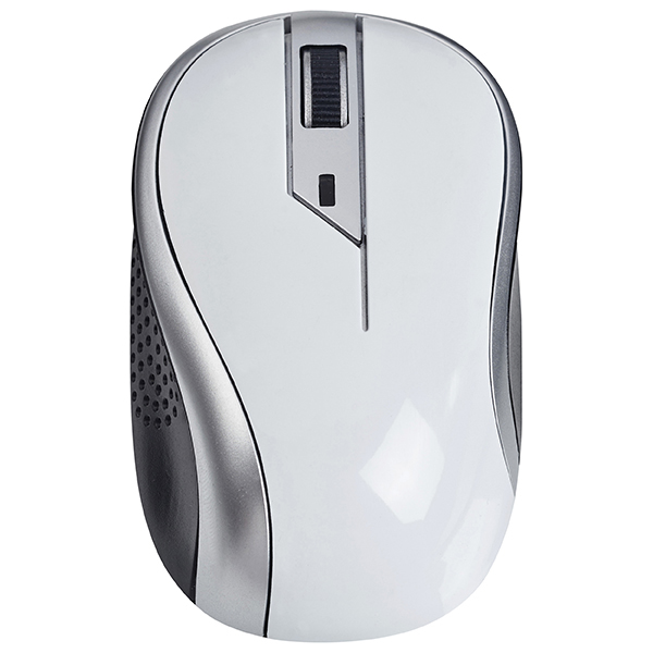 עכבר אלחוטי אופטי 2.4G לבן כסוף - תמונה 2