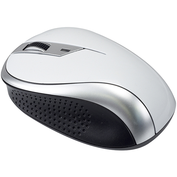 עכבר אלחוטי אופטי 2.4G לבן כסוף - תמונה 4