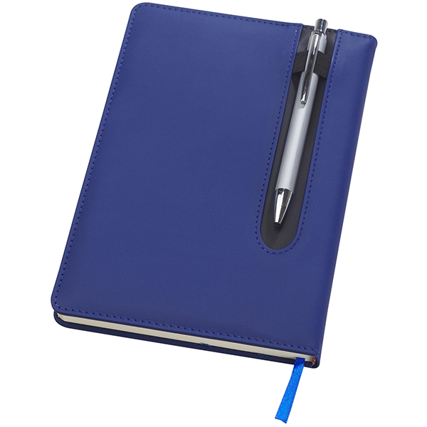 מחברת עסקים A5 עם מקום לעט בחזית - תמונה 3