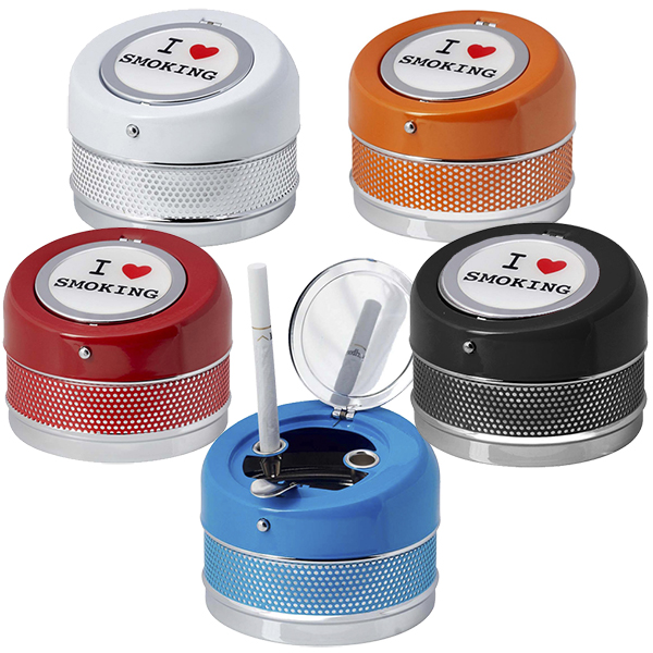 מאפרת שולחנית מתכתית I LOVE SMOKING