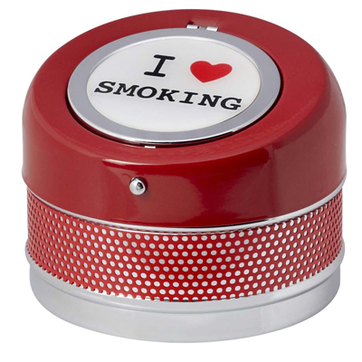 מאפרת שולחנית מתכתית I LOVE SMOKING - תמונה 5