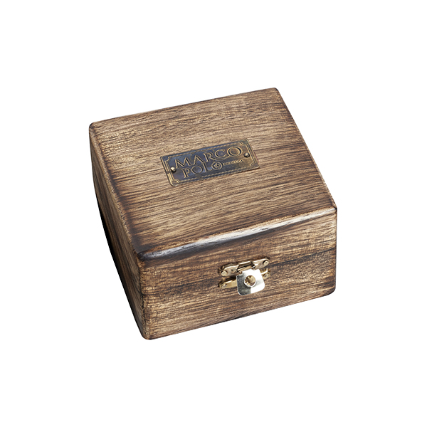 מצפן בועה על בסיס נחושת בקופסת עץ - תמונה 3