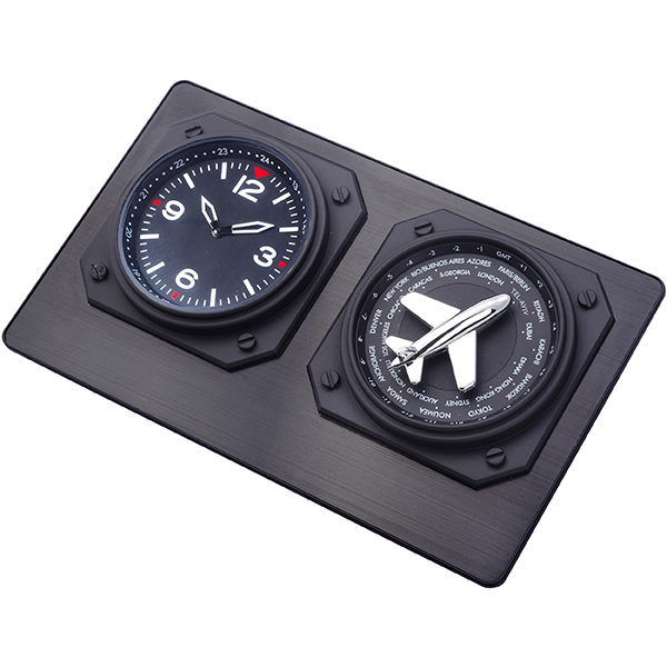 שעון עולם שולחני  "אולימפיק" שחור