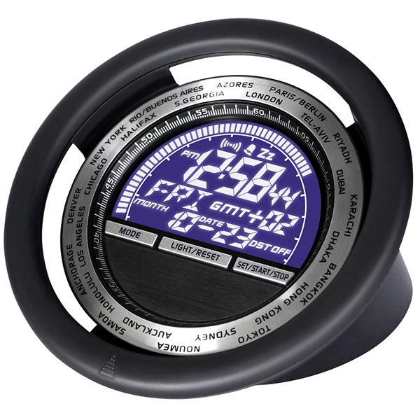 "דרייב" שעון עולם דיגיטלי עגול בעיצוב הגה