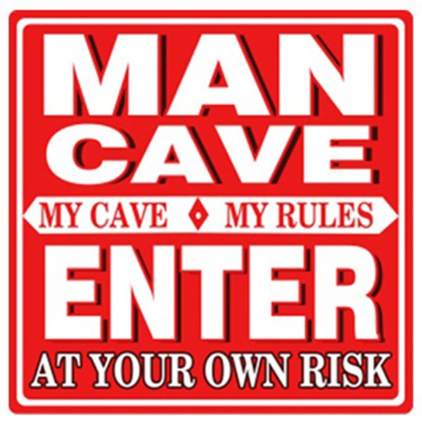 שלט מתכת MAN CAVE