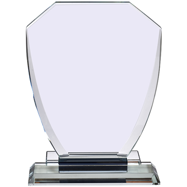 מגן הוקרה מזכוכית קריסטל בסיס מובנה מלבני