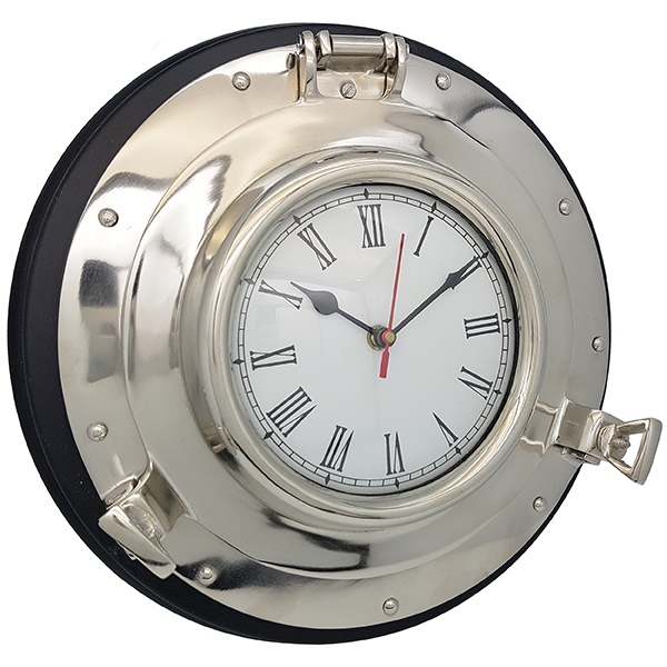 שעון נחושת בצורת הגה ספינה גדול