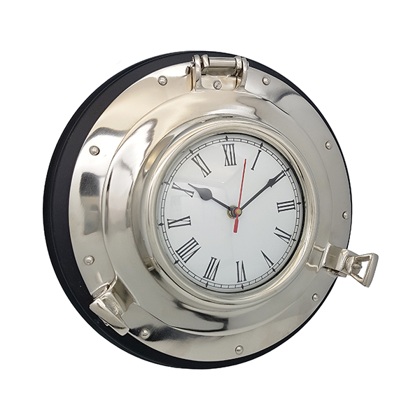 שעון נחושת בצורת הגה ספינה קטן