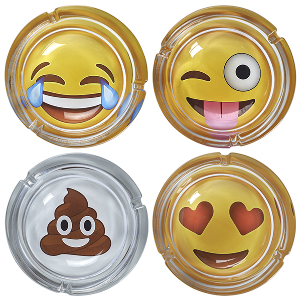 מאפרת זכוכית שולחנית בארבעה עיצובים