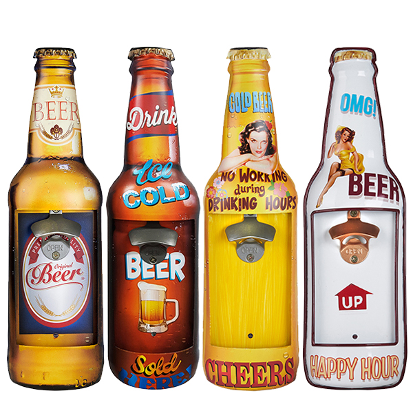 פותחן בקבוקי בירה תלוי על קיר גובה 45 ס"מ