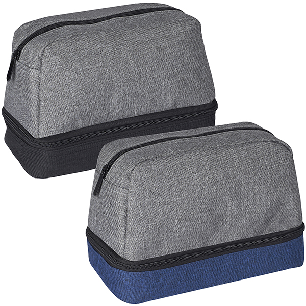 תיק כלי רחצה עם שני תאים