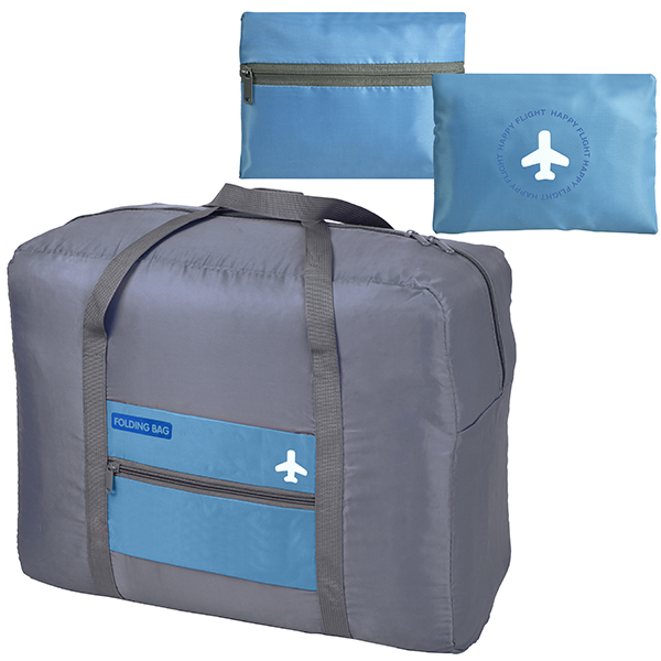 תיק נסיעות אפור מתקפל לנרתיק נשיאה - תמונה 3