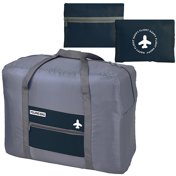 תיק נסיעות אפור מתקפל לנרתיק נשיאה - תמונה 5