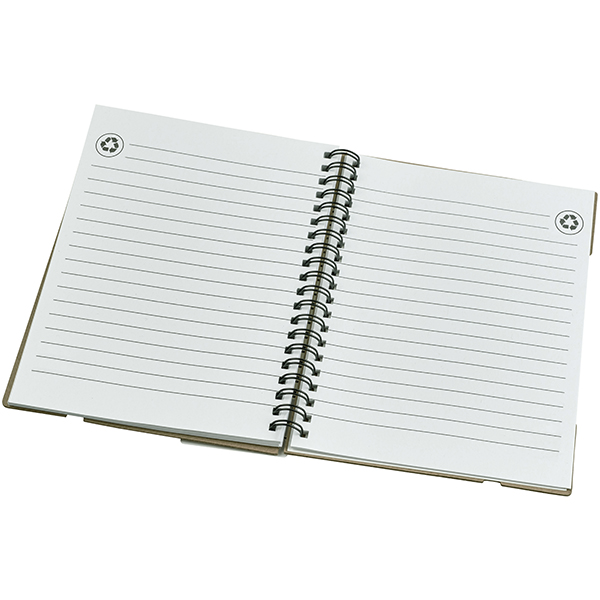 מחברת עסקים ספירל A5 כולל סרגל סגירה עם רצועת גומי - תמונה 2