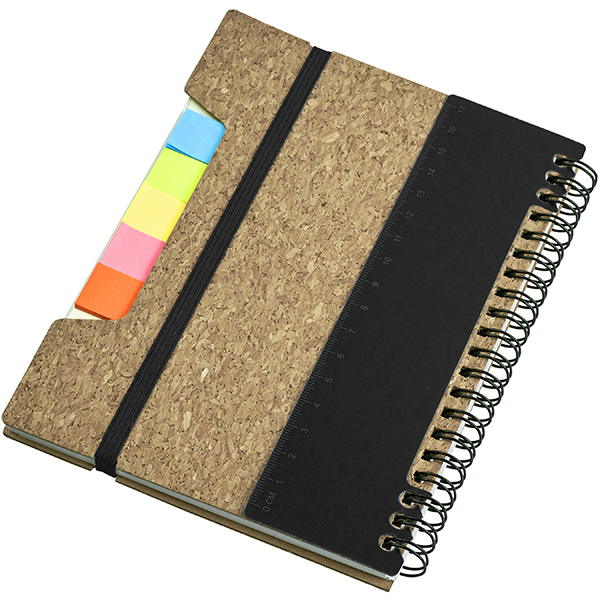 מחברת עסקים ספירל A5 כולל סרגל סגירה עם רצועת גומי - תמונה 4