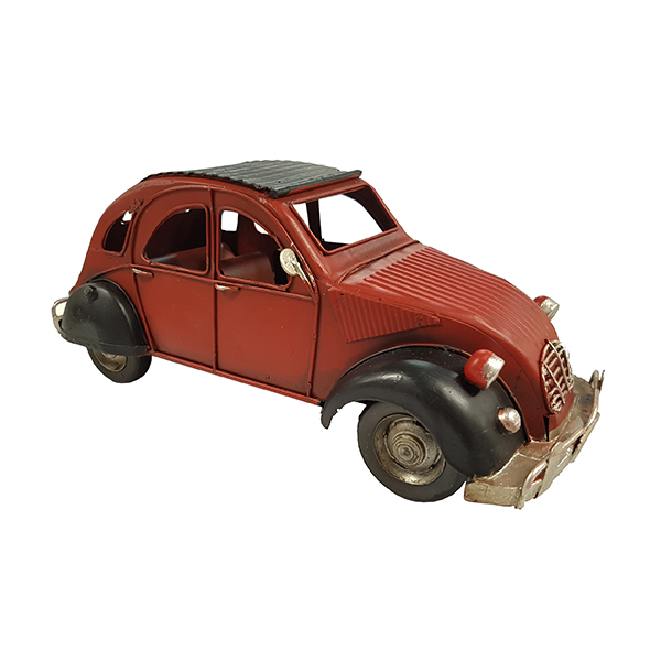 מכונית דה-שבו רטרו קלאסיק אדום שחור