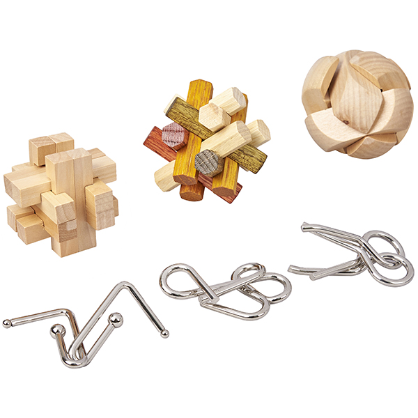 מארז עץ 6 משחקי חשיבה - תמונה 2