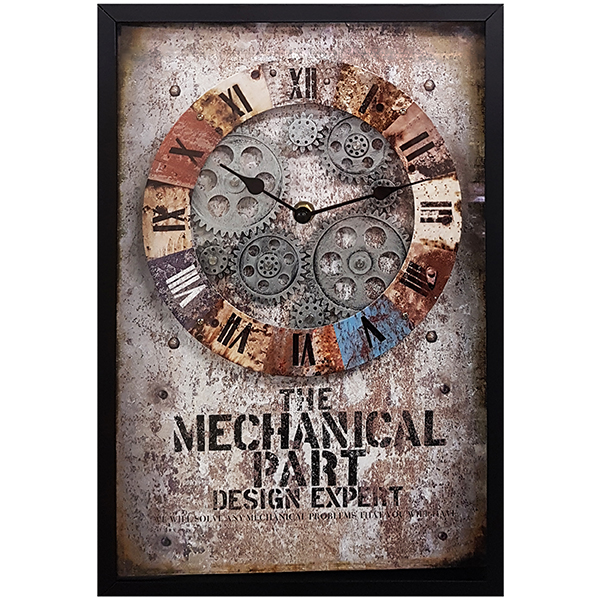 "THE MECHANICAL" שעון קיר גלגלי שיניים