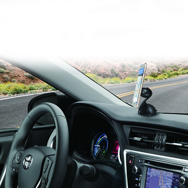 מעמד לנייד לרכב בתוספת "RING" עם טבעת אחיזה להצמדה - תמונה 4