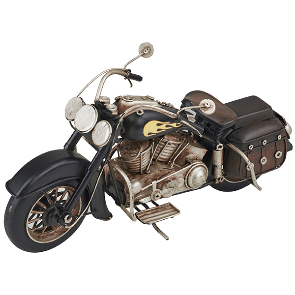 אופנוע קרוזר עתיק שחור מתכת