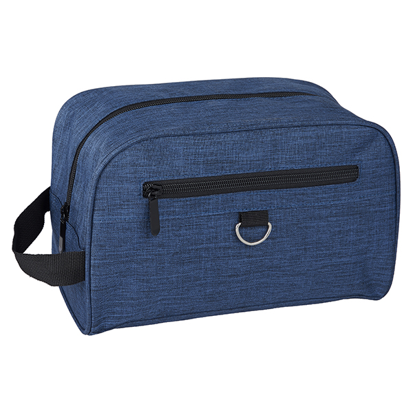 תיק כלי רחצה עם כיס רוכסן בחזית וידית נשיאה - תמונה 3