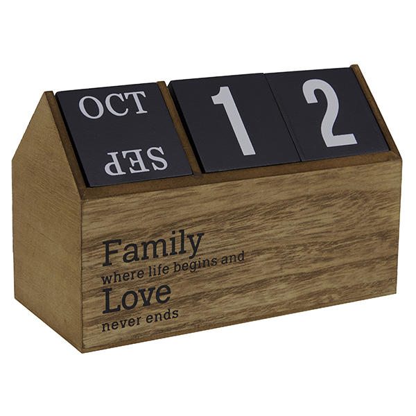 מעמד קלנדר תאריכון קוביות עץ