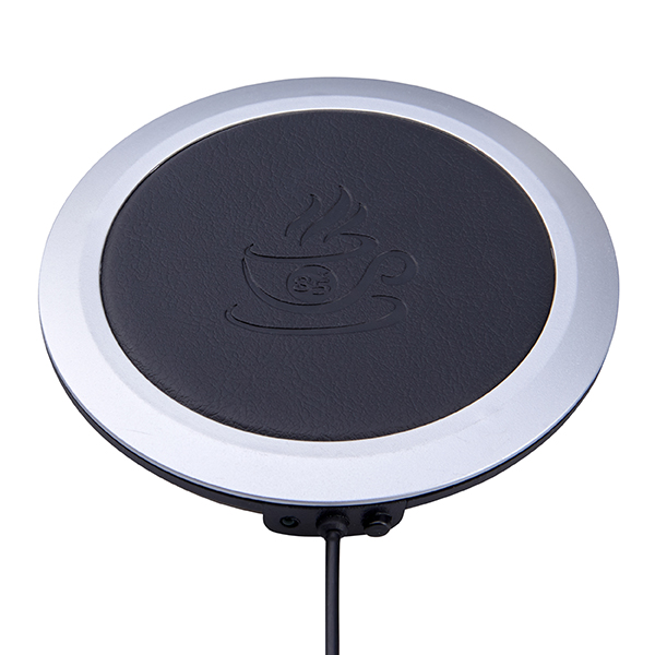 פלטת חימום חשמלית לכוס שתייה גימור דמוי עור