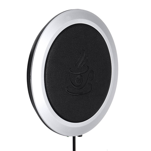 פלטת חימום חשמלית לכוס שתייה גימור דמוי עור - תמונה 2