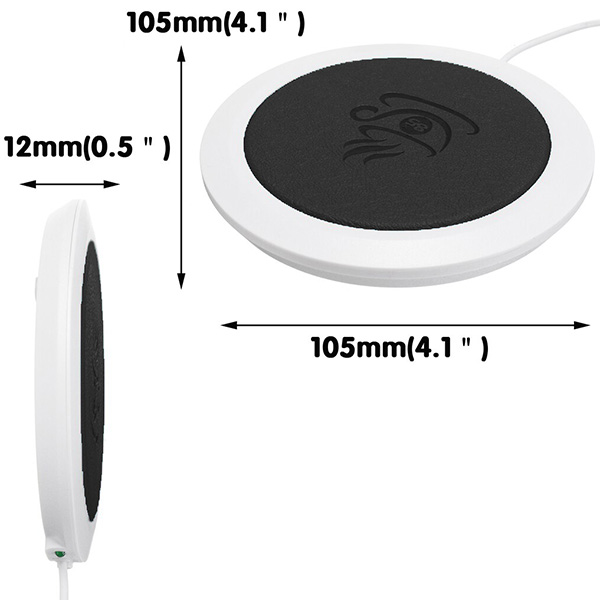 פלטת חימום חשמלית לכוס שתייה גימור דמוי עור - תמונה 3