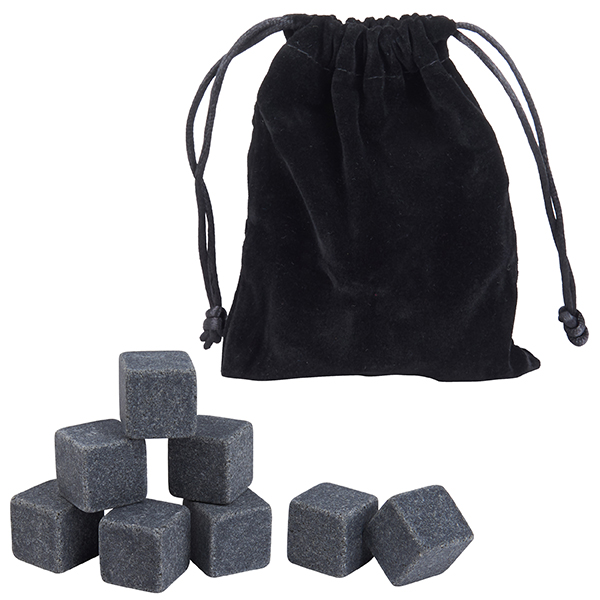 מארז מתנה ויסקי הכולל 2 כוסות ו-8 אבני קרח בקופסת עץ מהודרת - תמונה 2