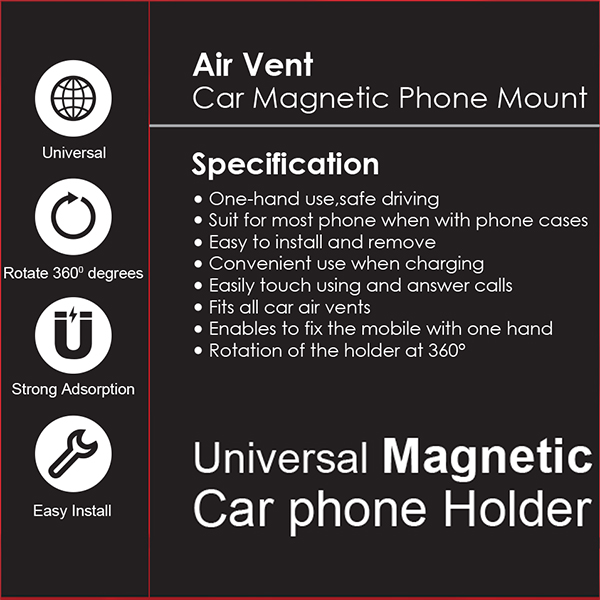 מעמד מגנטי לטלפון נייד לרכב עוצמתי במיוחד - תמונה 4