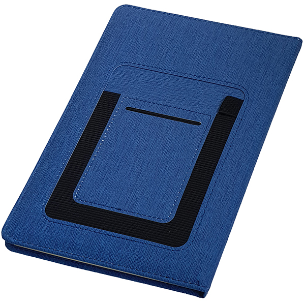 מחברת עסקים A5 עם תא קדמי לסלולאר, כרטיסי ביקור ועט - תמונה 6