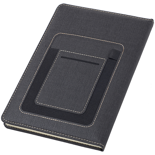 מחברת עסקים A5 עם תא קדמי לסלולאר, כרטיסי ביקור ועט - תמונה 7