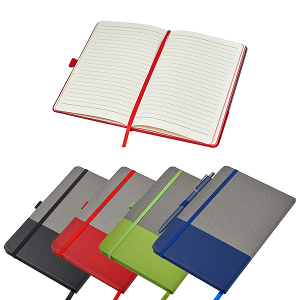 מחברת עסקים A5 מקום לעט סגירה עם רצועת גומי