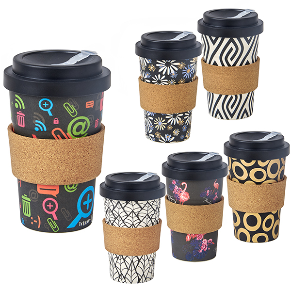 "ECO TREE" ספל אקולוגי עשוי במבוק עם חבק שעם