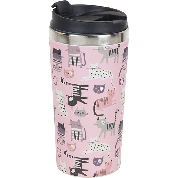 "ECO TREE" ספל תרמי אקולוגי 450 מ"ל עשוי נירוסטה ובמבוק - תמונה 5