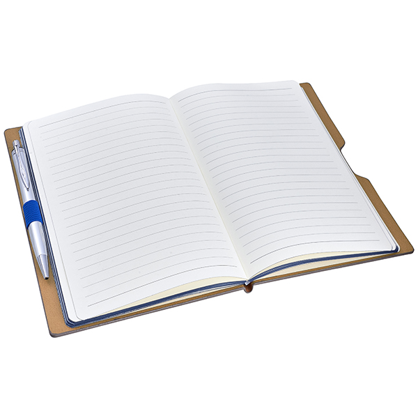 מחברת עסקים A5 מקום לעט פתיחה עברית / אנגלית - תמונה 2