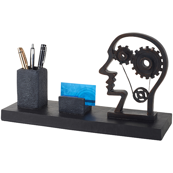 מעמד שולחני אומנותי "גלגלי המוח" מבית פסלי היוקרה "GRACIA GALLERY"