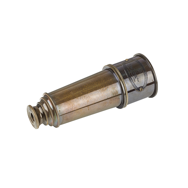 טלסקופ ימאים נחושת במארז עץ עתיק - תמונה 4