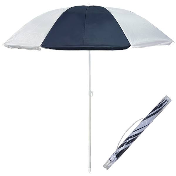 שמשיה איכותית כחול/לבן קוטר 180 ס"מ 8 צלעות