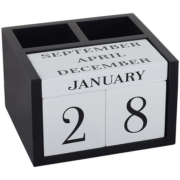 מעמד קלנדר תאריכון קוביות עם 2 כוסות לעטים - תמונה 5