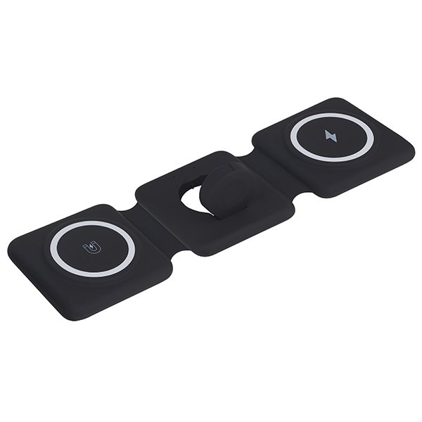 "קומבו" מטען אלחוטי מתקפל מהיר 3 ב-1 לנייד + שעון חכם + אוזניות - תמונה 4