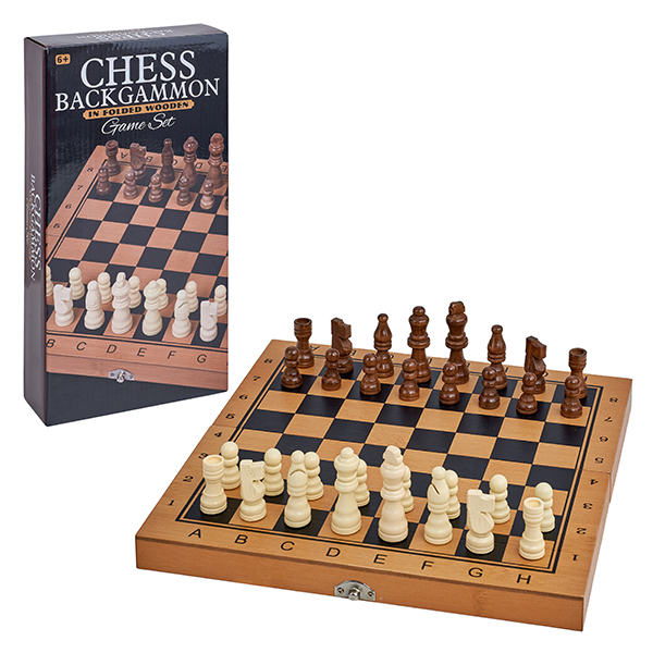 שחמט ושש בש במארז במבוק מהודר