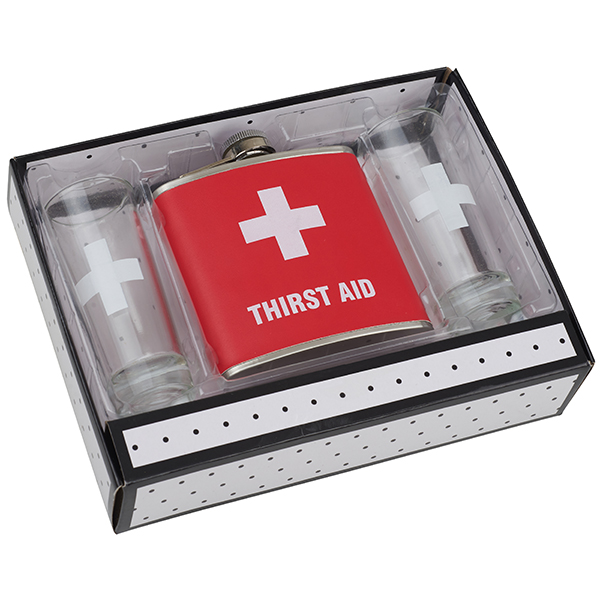 "First Aid" מארז מתנה פלסק ושתי צ'ייסרים - תמונה 3