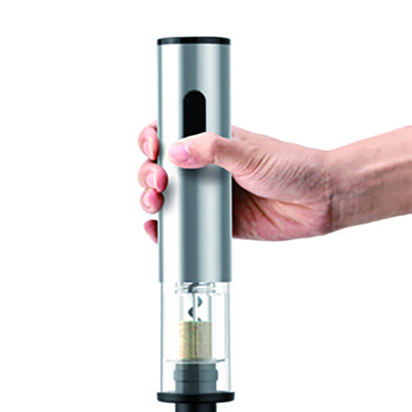 סט פותחן חשמלי נירוסטה ומשאבת וואקום לבקבוקי יין - תמונה 2