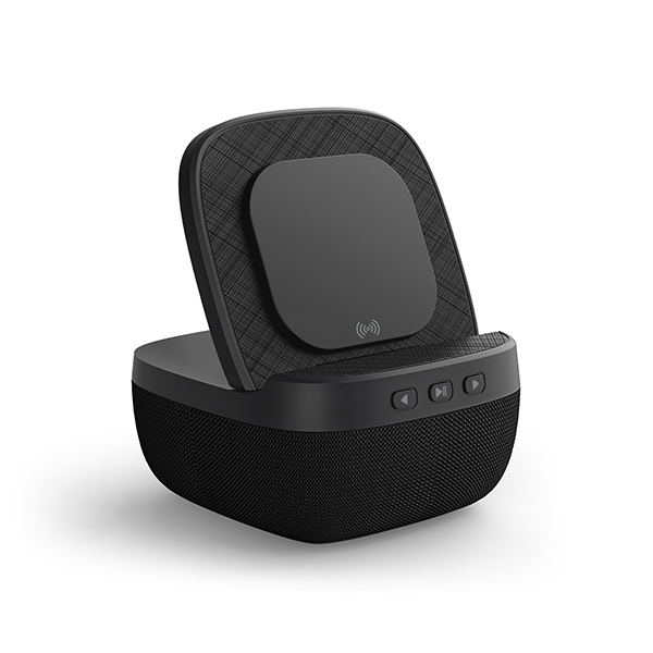 מעמד טעינה אלחוטי 15W משולב עם רמקול Bluetooth איכותי 5W - תמונה 2