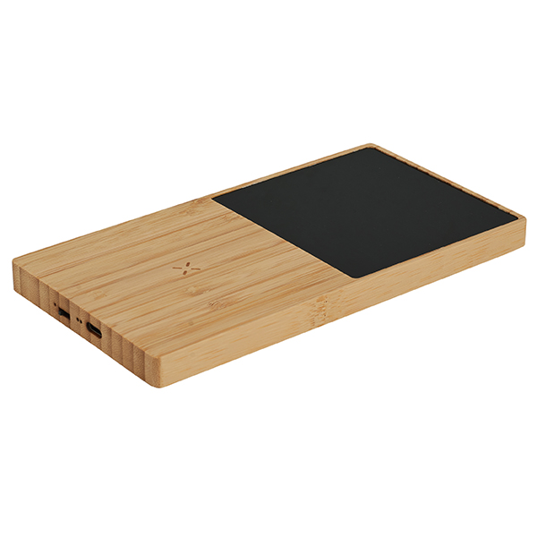 מטען אלחוטי מהיר 10W במבוק משולב עם פלטה לחימום קפה - תמונה 3