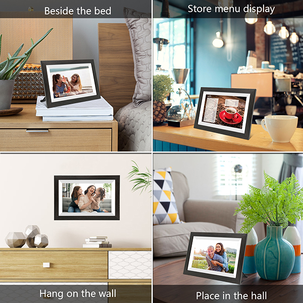 מסגרת דיגיטלית חכמה עם אפליקציה בגודל 10.1'' עם חיבור Wi-Fi לנייד זכרון 16GB - תמונה 8