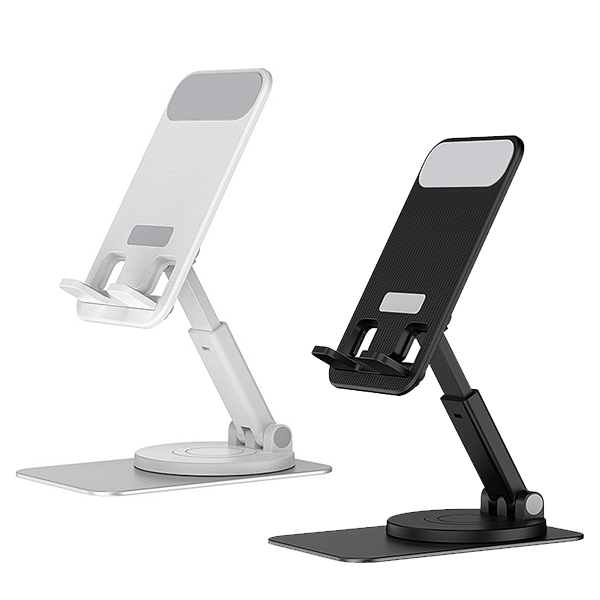 מעמד לטלפון נייד וטאבלט מתכוונן עם זרוע מסתובבת 360 משולב מתכת+ABS+סיליקון