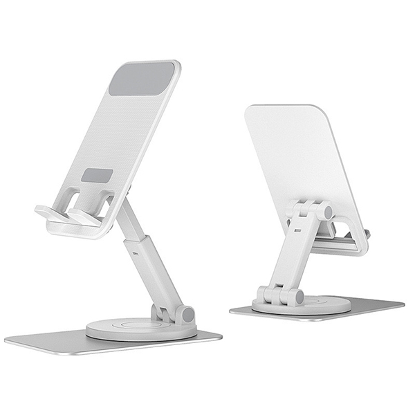 מעמד לטלפון נייד וטאבלט מתכוונן עם זרוע מסתובבת 360 משולב מתכת+ABS+סיליקון - תמונה 4